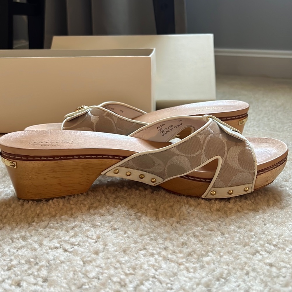 Coach tan sandals